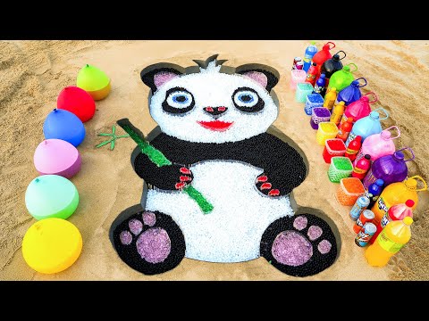 How to make Panda with Orbeez, Fanta, Coca Cola, Monster, Chupa Chups, Schweppes vs Mentos