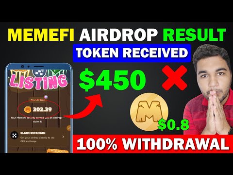 Memefi Token Received - Memefi Price $0.8? | Memefi Airdrop Withdrawal Process || Memefi Listing