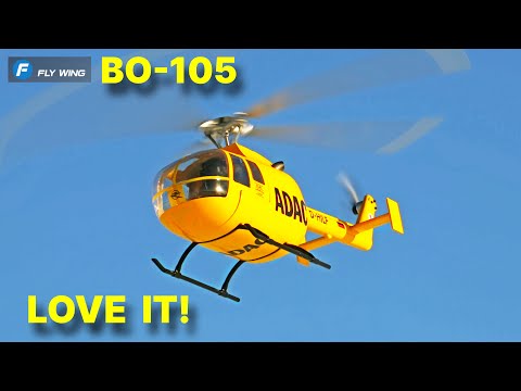 Fly Wing BO-105 Helicopter - BIG, Beautifly & Simple To Fly!