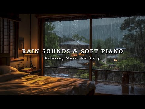 Relaxing Sleep Music for Stress Relief & Relaxation, Meditation - Rain Sounds + Healing Piano Music