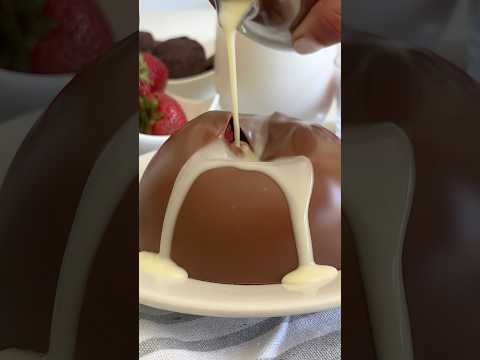 ✨How to make a melting chocolate dome dessert✨ #dessertrecipes