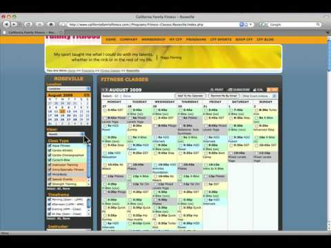 Fitness Calendar Tutorial