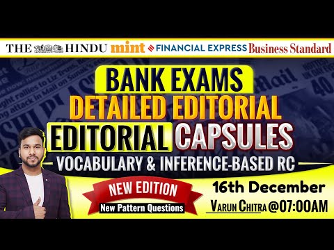 The Hindu Editorial Analysis | 16th December, 2024 | Inference-Based Question, Vocab | Varun Chitra