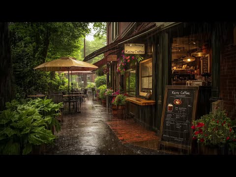 Café on a Rainy Day ☕ Escape into Tranquility with Soothing Rain Sounds & Cozy Vibes 🌧️ Rain Sounds