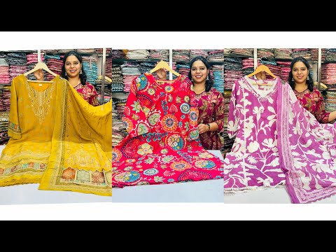 🤩Trending collection of Cotton, Maslin,Chinnon, Shimar,organza fabric suits, co-ord sets, A-line 🌸