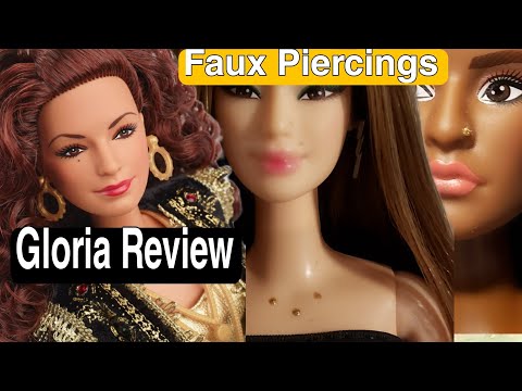 Gloria Estefan Barbie Doll  & Faux Piercing Tutorial