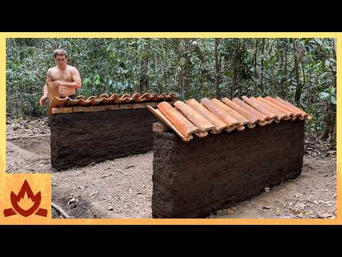 Primitive Technology: Tile Capped Mud Walls