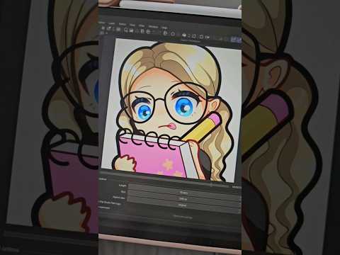 Latest couple of emotes for a client. Love this character and her glasses. So cute! #emoteartist