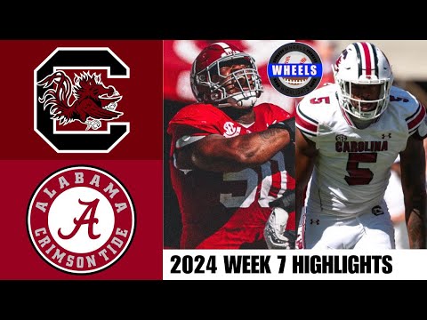 #7 Alabama vs South Carolina (AMAZING!) | Full Game Highlights | 2024 College Football Highlights