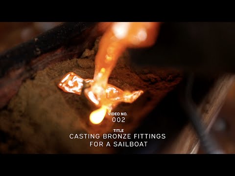 Casting bronze fittings for a sailboat (ASMR version)