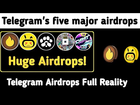 Telegram Five Major Airdrops || Telegram Airdrops Full Reality || Huge Airdrops