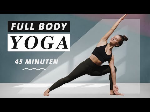 Yoga Ganzkörper Flow | 45 Minuten Bauch Beine Po Workout + Stretch