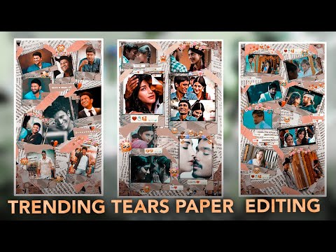 📄paper Tear photo editing tutorial innnadalinstagram trending video editingttorial in kannada