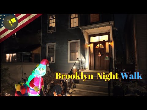 Brooklyn Night Walk - Virtual relaxing Walk 4k