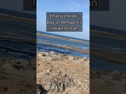 Dhanushkodi Bay of Bengal Vs Indian Ocean #dhanushkodi #shorts #trending #youtubeshorts