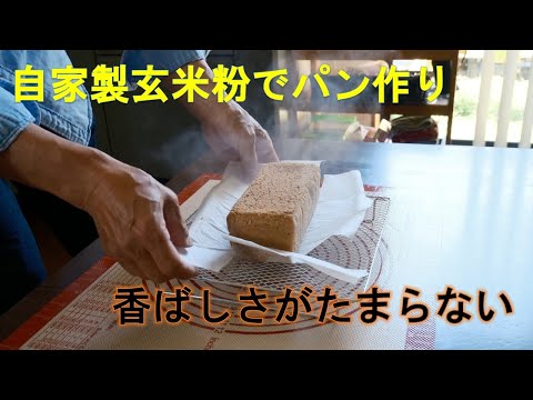 自家製玄米粉でパン作り