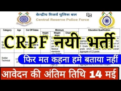 CRPF नयी भर्ती न्यू वैकेंसी निकली ऑनलाइन आवेदन करें 2024 #crpf #crpfnews #army #jobsearch #jobalert