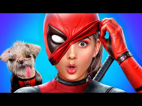 Am fost Adoptat de Familia DEADPOOL?! Schimbare de Look Extrem de Super-Erou