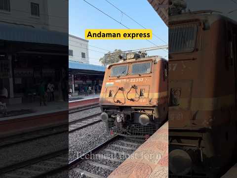 Andaman express entering ramagundam 🤝 #indianrailways #wap4 #train #viralreels #ytshorts