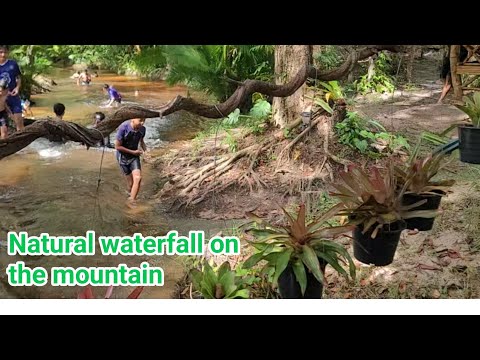 Natural waterfall on the mountain