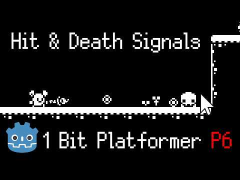 Hitboxes, Hit, Death, QueueFree from Scene ~ 1 Bit Projectile Platformer [Part 6] - Godot 4.3 Series