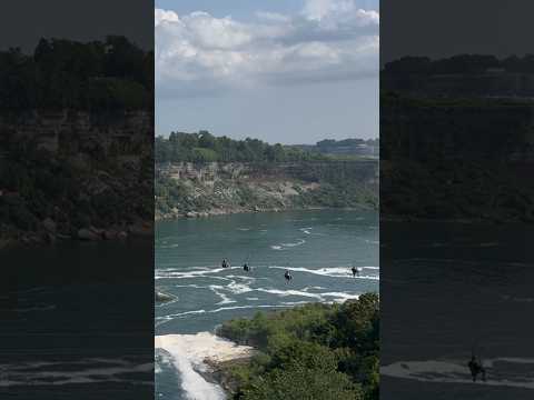 Zip-lining over Niagara Falls!