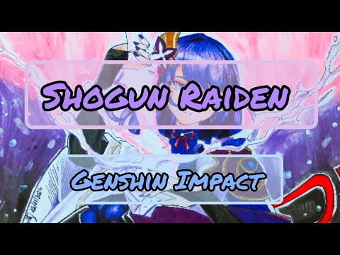 Hice A Shogun Raiden de Genshin Impact usando varios tipos de Colores