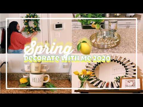 SPRING DECORATE WITH ME 🍋 | SPRING DECOR IDEAS 2020 | LEMON THEME |Mika Marie