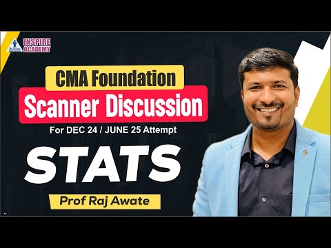 CMA Foundation Statistics L 06 📊 | Scanner Series 📝 | Past Exam Questions | By Raj Awate 🎯