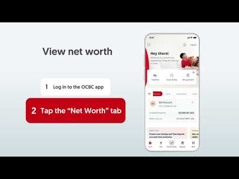 How to view net worth on OCBC app?