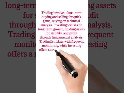 Trading vs. Investing: Understanding the Key Differences and Strategies #shorts