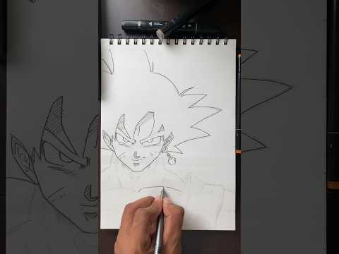 Drawing goku ✍🏻❤️‍🔥 dragon ball z #shorts