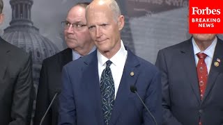 Reporter Asks Rick Scott: 'What Is Your Message To Speaker Johnson' On The CR?