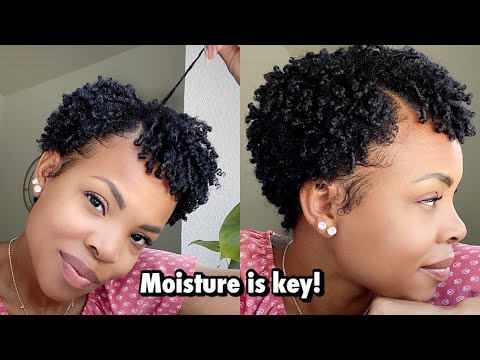 How I keep my | Dry Natural Hair | moisturized mid-week ( wash and go)