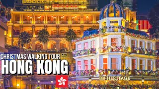 Hong Kong — Christmas Walking Tour 2024【4K HDR】| Tsim Sha Tsui Christmas Lights