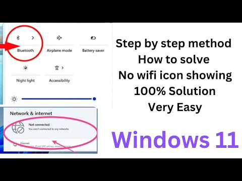 How to fix Wifi not working | No wifi networks found | Wifi Icon not showing  | Windows 11