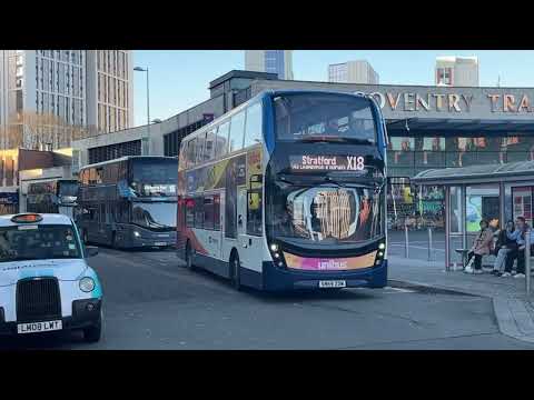 Buses at Coventry Town Centre - Tuesday 26th November 2024