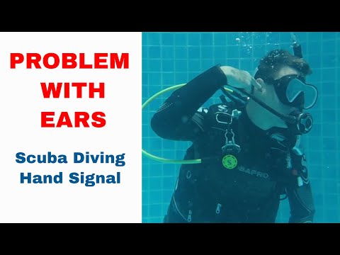 Something Is Wrong With The Ears Sign - Scuba Hand Signal