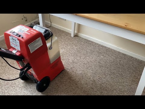 How to clean a carpet using a hired Rug Doctor machine