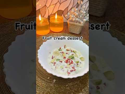 Fruit cream dessert 🍨 #fruit creamdessert #fruits #fruitdessert #fruitcarving #creamy #food