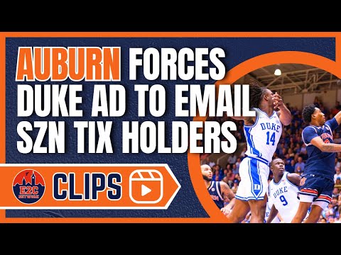 Auburn Crowd Forces Duke Athletic Staff to Email Season Ticket Holders