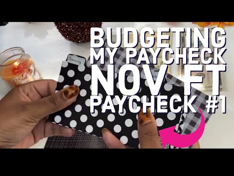 CASH ENVELOPE STUFFING| 1st Full Time Paycheck| NOV #1| Debt Free Before 30 Journey