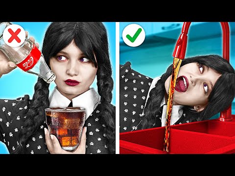 Wednesday Addams for School President! Elections & Funny Situations in College by La La Life Emoji