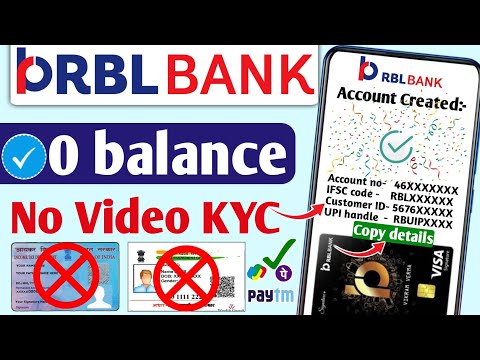 No Pan~No Aadhar | No Video kyc | rbl bank zero balance account opening online 2024 |