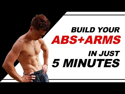 腕＆腹筋に効率よく効かすワークアウト！【5分間】動ける身体を作ろう！【5 Min ABS&ARMS Workout】Let's do it together!!