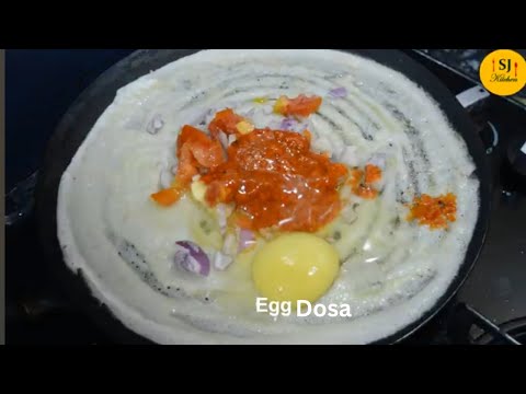 Egg Dosa Recipe - How to make Egg Dosa - Street Style Egg Dosa