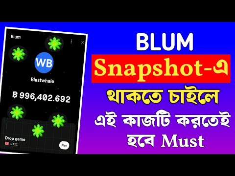 Blum Snapshot-এ থাকতে চাইলে এই কাজটি করতেই হবে ১০০% | Blum আজকেই Snapshot নিবে