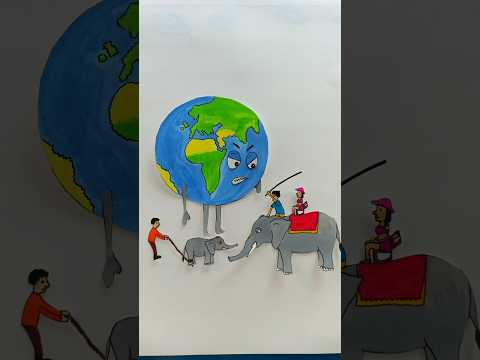 Deep meaningful art about animals #shorts #jyotiartandcraft #deep #art #youtubeshorts #drawing