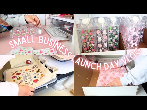 Small Business Launch Day Vlog | SOLD OUT FOR THE FIRST TIME, Pack Orders With Me, Work With Me Vlog