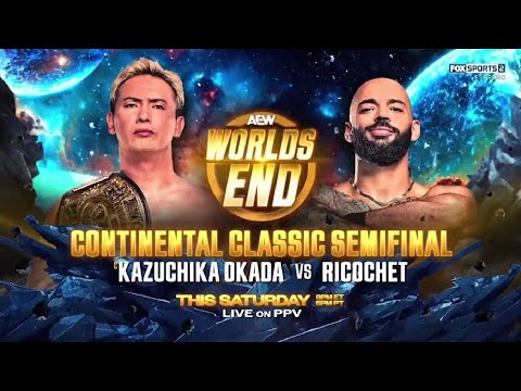 AEW Worlds End Ricochet vs Kazuchika Okada Continental Classic Semi-Finals (SIM)